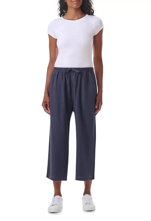 Splendid Women's Cropped Wide Leg Drawstring Pants