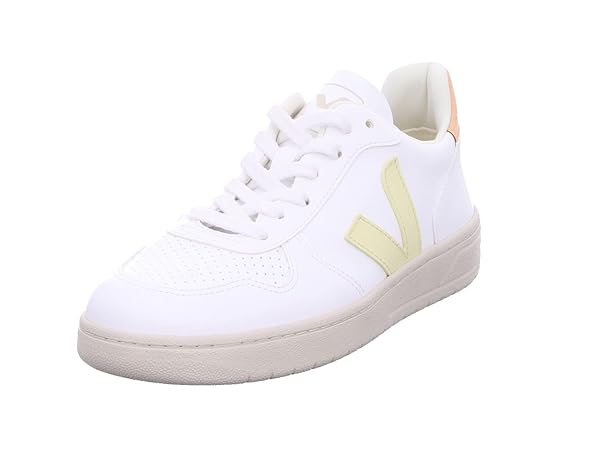 Veja Women V-10 Sneakers White - Sun - Peach 9 US
