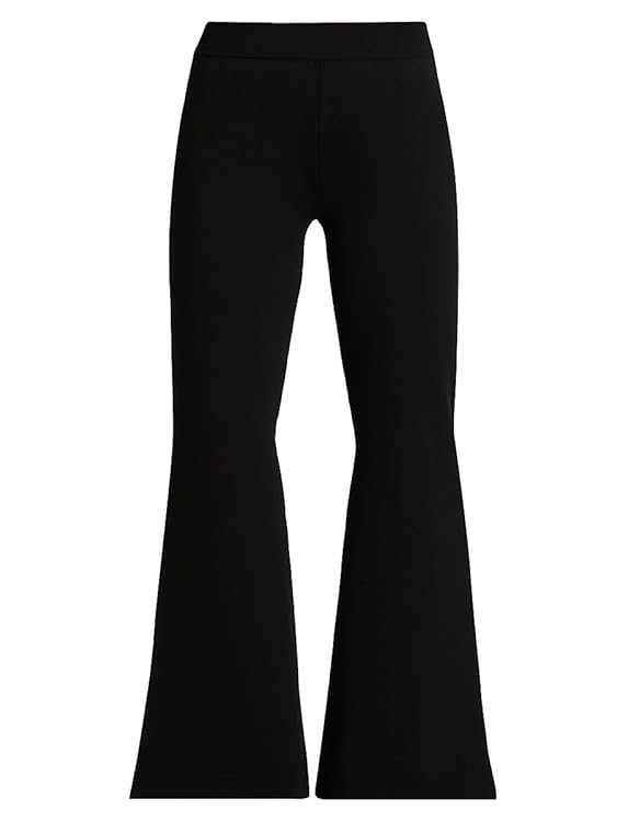 Compact Knit Kick-Flare Pants