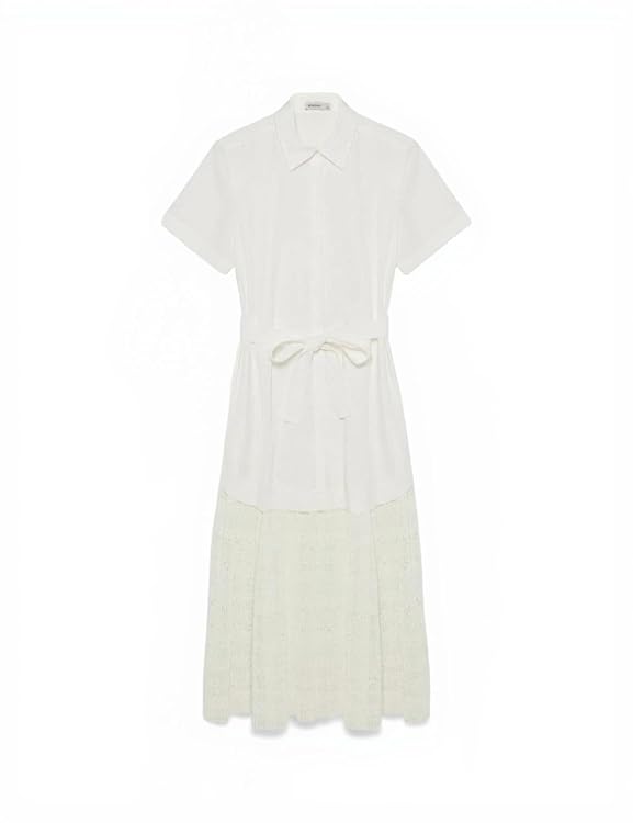 Jenner Lace Midi Shirt Dress