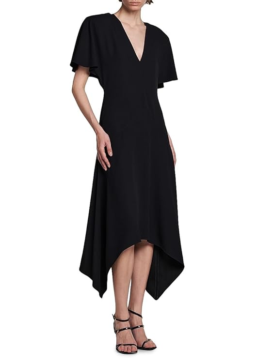 Envers Satin V-Neck Midi-Dress