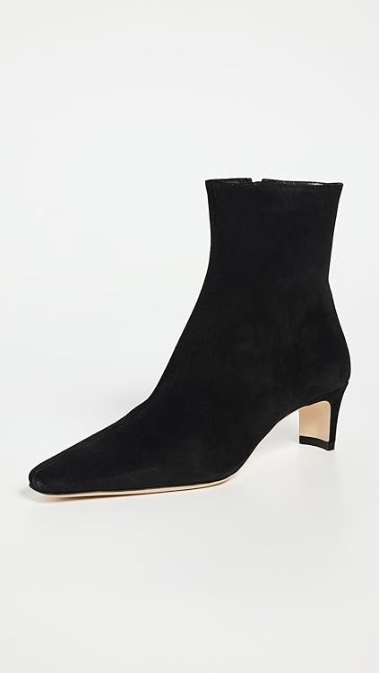 STAUD Women's Wally Ankle Boots, Black, 8 Medium US