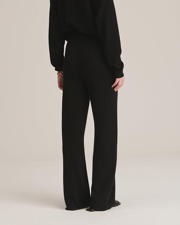 NAADAM Women's Signature Cashmere Paperbag Wide Leg Pants