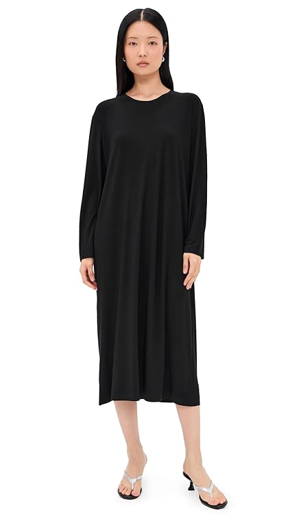 Norma Kamali Women's Oversized Long Sleeve Dress to Midcalf