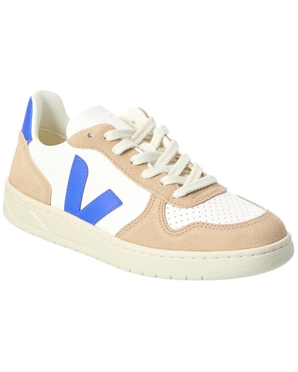 VEJA Women's V-10 Sneaker, Extra White/Paros/Sahara, 5
