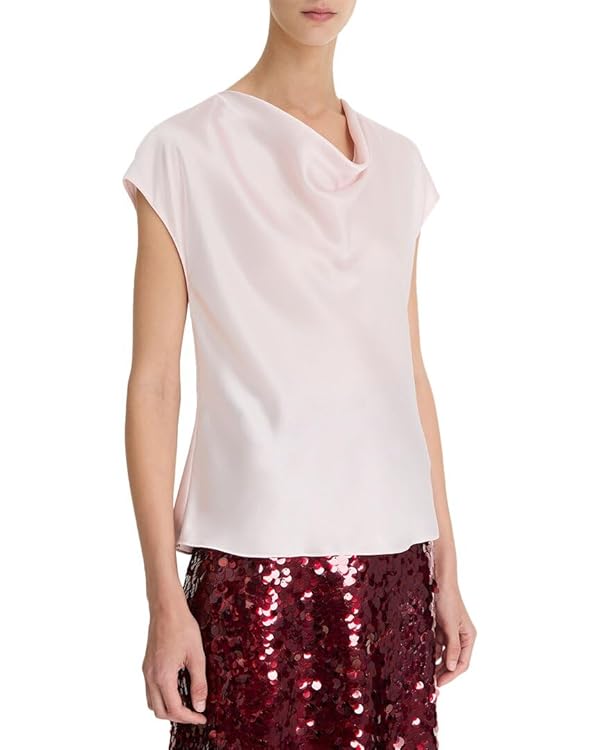 Vince Womens Cowl Nk Cap SLV Blouse