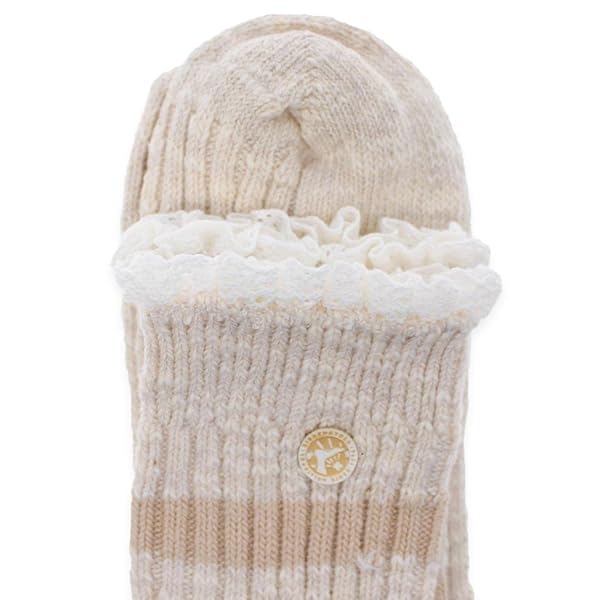 Birkenstock Fashion Slub Lace Sock - Women's Beige/Melange Small