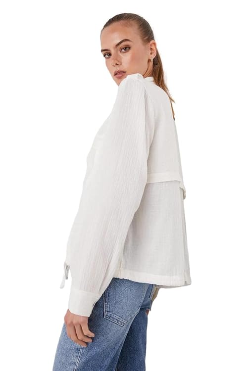 Collins Jacket in Gauze White