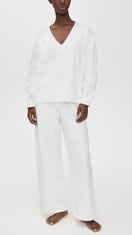 Eberjey Women's Recycled Boucle V Neck Sweater