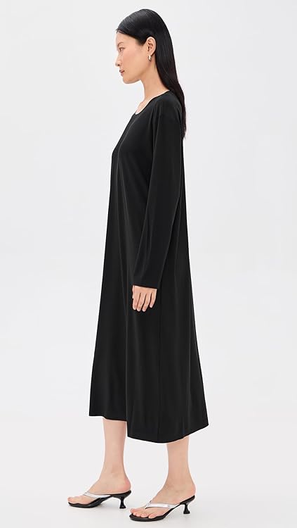 Norma Kamali Women's Oversized Long Sleeve Dress to Midcalf