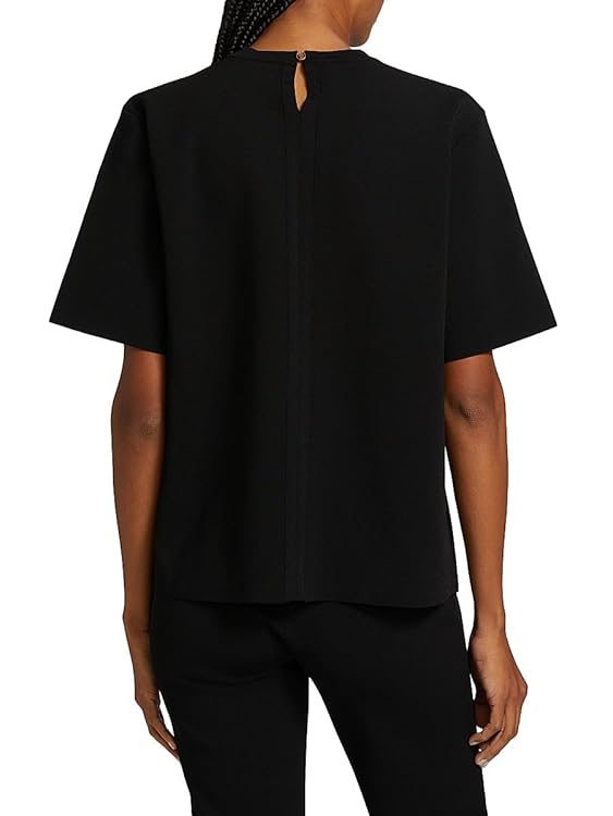 Compact Knit Short-Sleeve Top