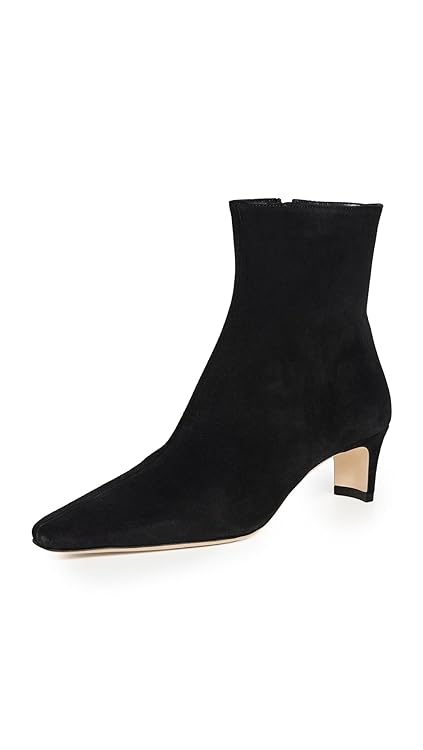 STAUD Women's Wally Ankle Boots, Black, 8 Medium US
