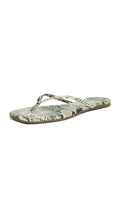 TKEES Women's Square Toe Exotics Flip-Flop