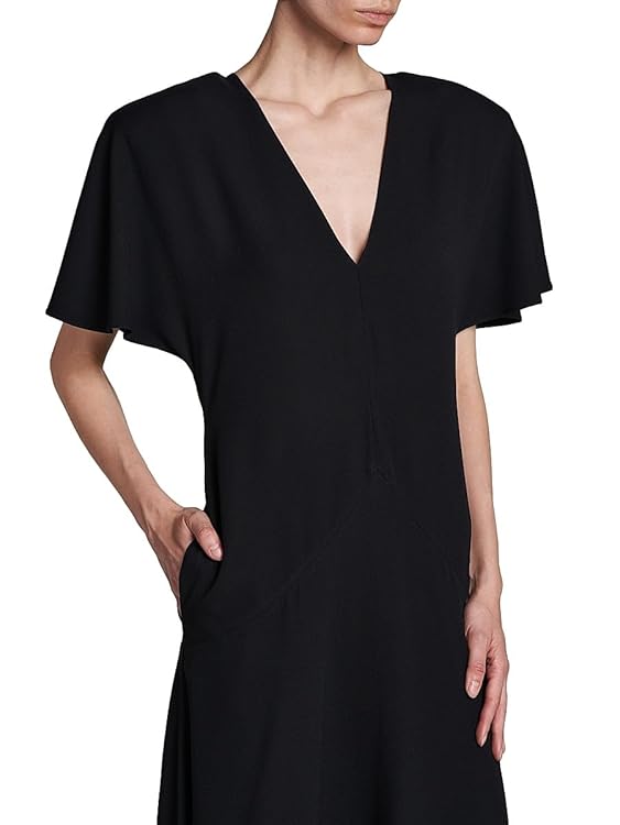 Envers Satin V-Neck Midi-Dress