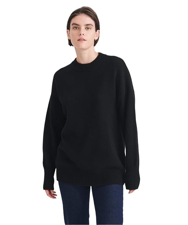 NAADAM Womens Luxe Cashmere Oversized Crewneck Sweater
