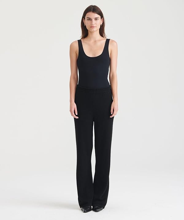NAADAM Women's Signature Cashmere Paperbag Wide Leg Pants