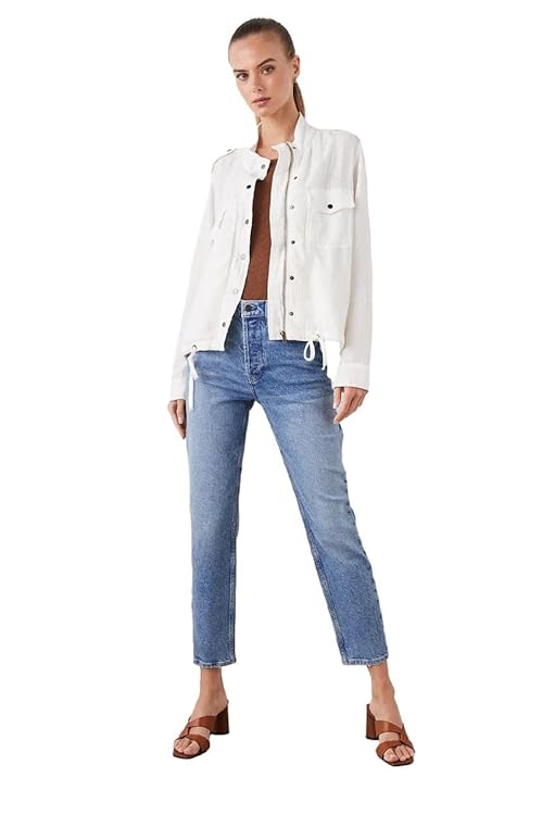 Collins Jacket in Gauze White