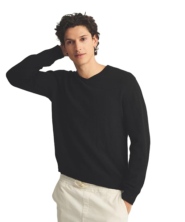 NAADAM Men's Lightweight Reversible Cashmere V-Neck Sweater