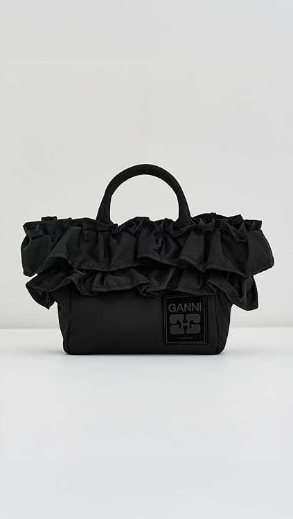 Ganni Women's Mini Shopper Ruffle Bag