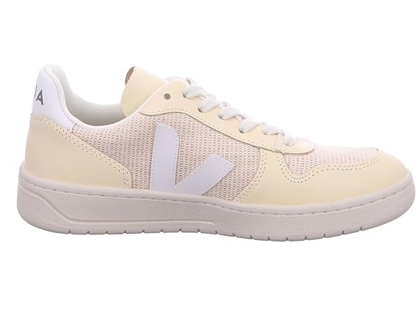 VEJA Women's V-10 Sneaker, Jute/White Multico, 7