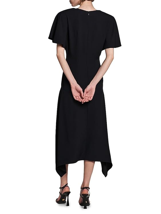 Envers Satin V-Neck Midi-Dress