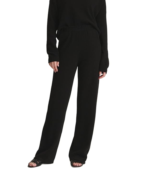 NAADAM Womens Signature Cashmere Paperbag Wide Leg Pants