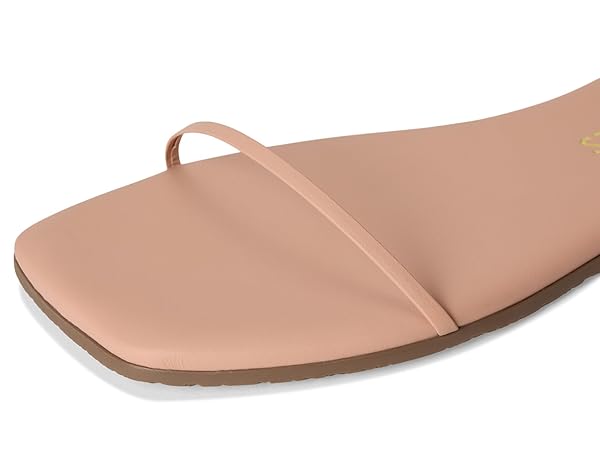 TKEES Women's Square Toe Twiggy Sandals
