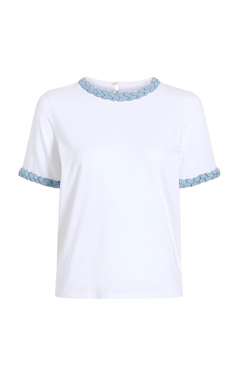 Cinq à Sept Women's Denim Braided Tee