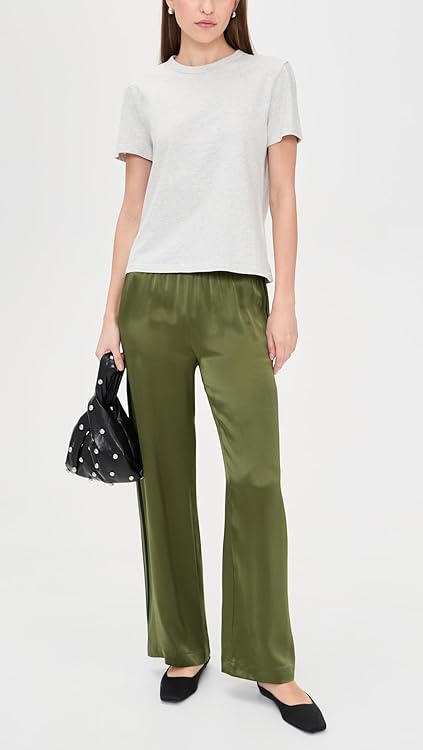 DONNI. Women's The Silk Stripe Simple Pants