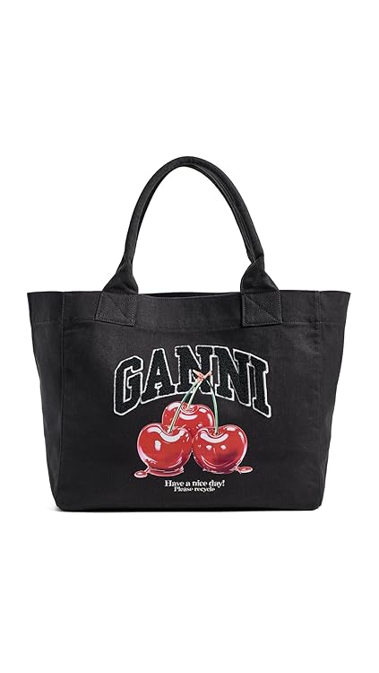 Ganni Women's Medium Trapeze Shopper Cherry Printed Tote