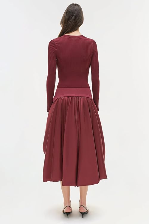 Corinn Taffeta Knit Midi Skirt