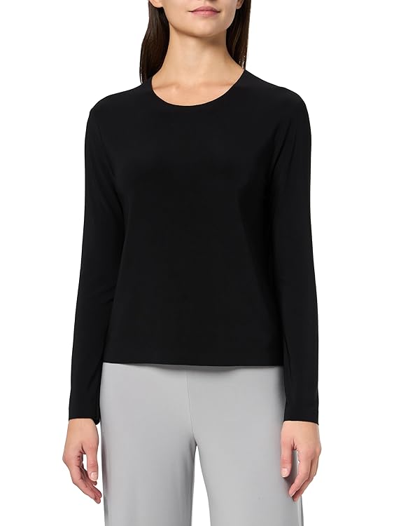 Norma Kamali Women's Cropped Long Sleeve T
