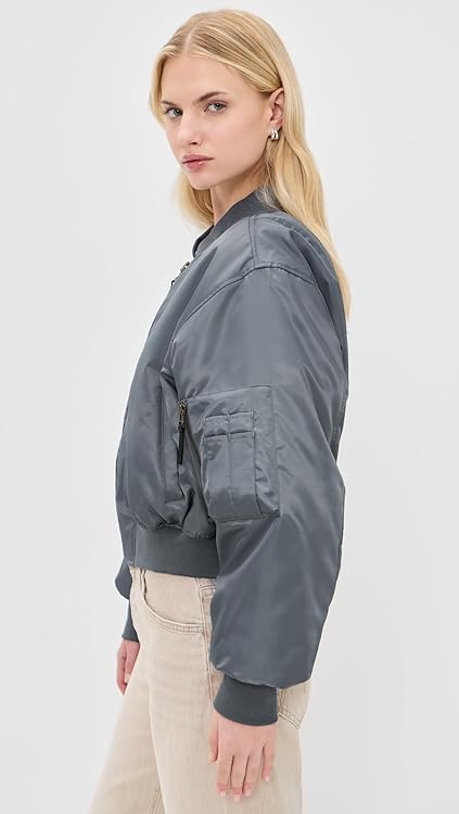 ANINE BING Women's Cropped Leon Bomber