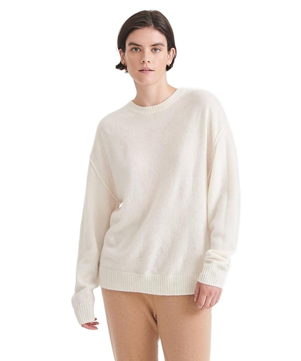 NAADAM Women's Lightweight Reversible Cashmere Crewneck Sweater
