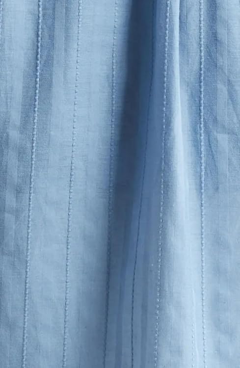 Veronica Beard Ailani Cotton & Silk Blend Top in Blue River Size