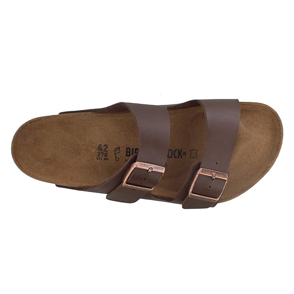 Birkenstock Women's Arizona Birko-Flo Dark Brown Birko-flor Sandals - 43R EU (US Men EU's 10-10.5,US Women EU's 12-12.5)
