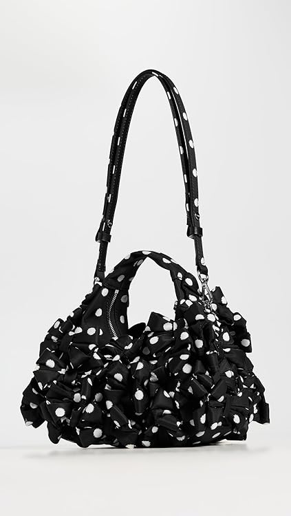 Ganni Women's Mini Multi Bow Satin Print Hobo Bag