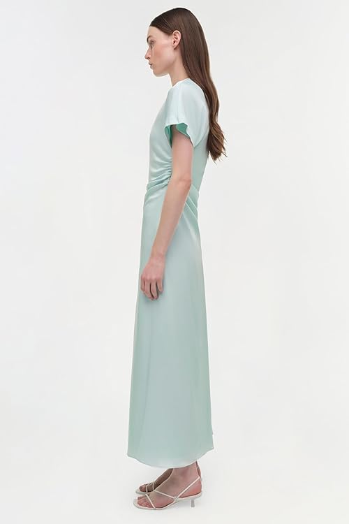 Marabella Draped Satin Midi Dress