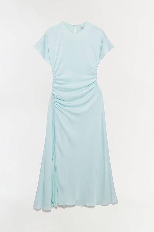 Marabella Draped Satin Midi Dress