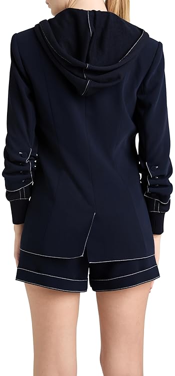 Cinq à Sept Women's Contrast Topstitch Hooded Khloe Blazer