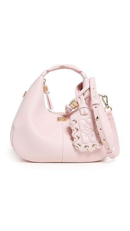 Ganni Women's Mini Grained Hobo Bag