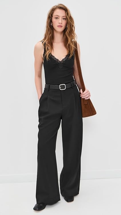Madewell Women's Lace-Trim Ribbed Tank Top