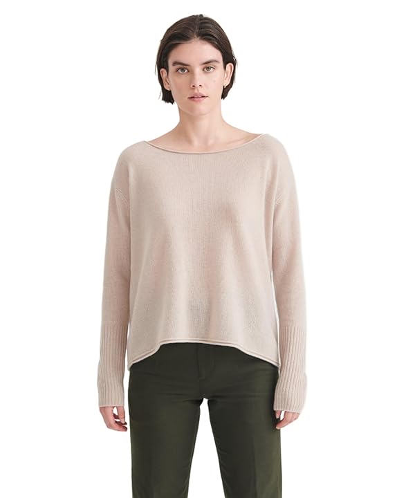 NAADAM Womens Cashmere Boatneck Sweater