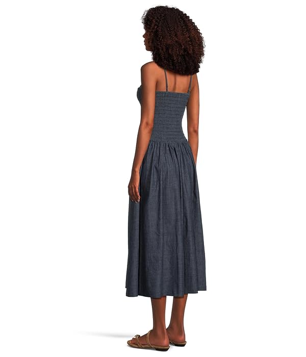Madewell Women's Smocked Indigo Cami Sundress in Rinse Wash