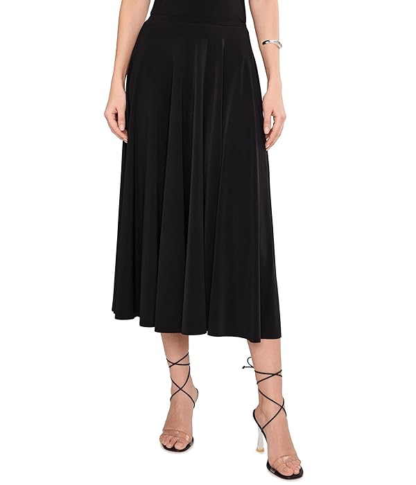Norma Kamali Women's Flared Skirt to Midcalf (25)