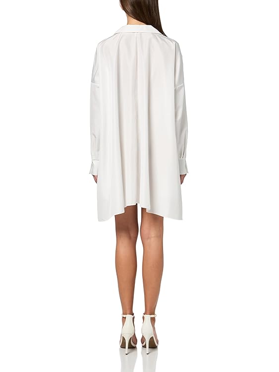 Norma Kamali Women's Super Oversized Nk Shirt Dress Above Knee Open