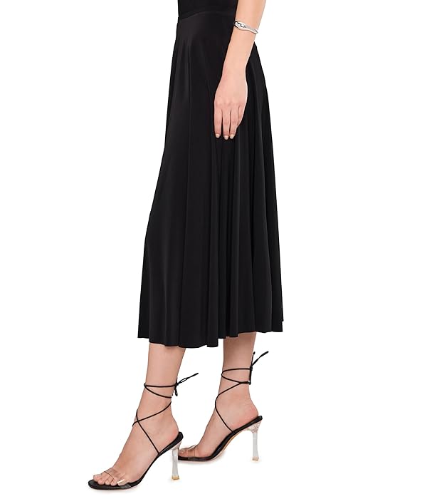 Norma Kamali Women's Flared Skirt to Midcalf (25)