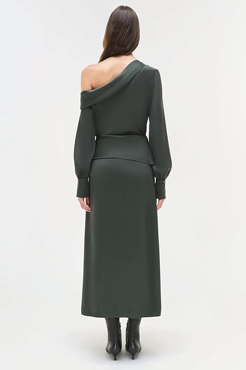 Maria Satin Midi Skirt