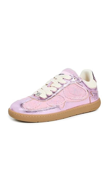 Ganni Women's 08 Crinkle Metallic Sneakers