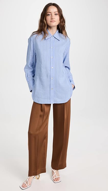 Vince Women's Oversized Stripe Shirt